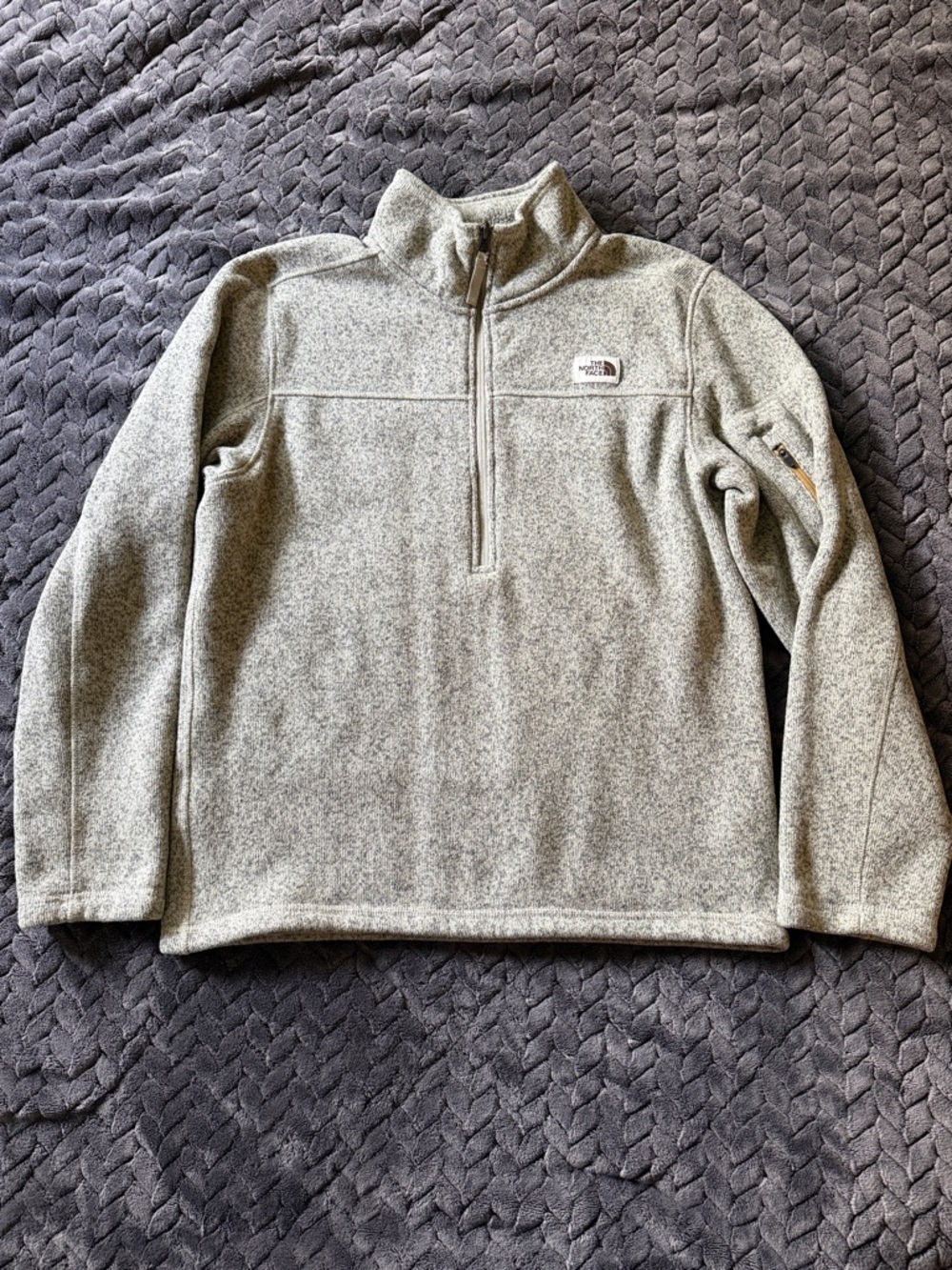 The North Face Men's Light Tan Half-Zip Fleece Pullover